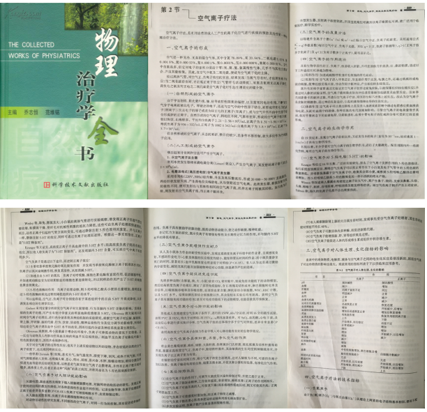 现代物理治疗学对空气负离子的研究